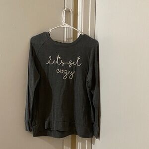 Secret Treasures Charcoal Long Sleeve Shirt